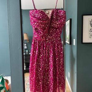 Erin Erin Fetherstom raspberry cocktail dress